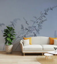 Muted tone botanical wall mural
