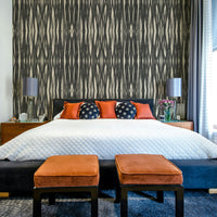 Ethereal Charcoal Weave wallpaper for modern decor

