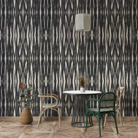 Modern Ethereal Charcoal Weave wallpaper for offices

