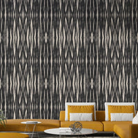 Peel-and-stick Ethereal Charcoal Weave wallpaper for walls

