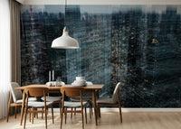 Luxurious ruby red wallpaper with Art Deco motifs for living rooms or bedrooms.