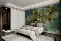 Botanical abstract flower wallpaper
