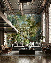 Ethereal floral mural wallpaper
