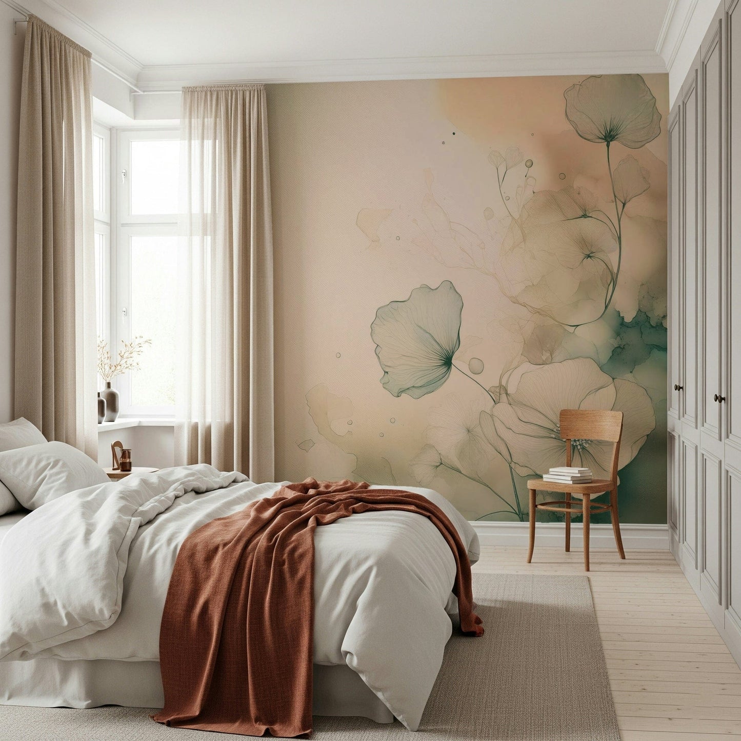 Ethereal Floral Hues Wall Mural