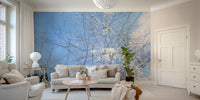 Ethereal Floral Sky Art | Serene Nature Photography | Dreamy Blossoms & Branches Wall Mural