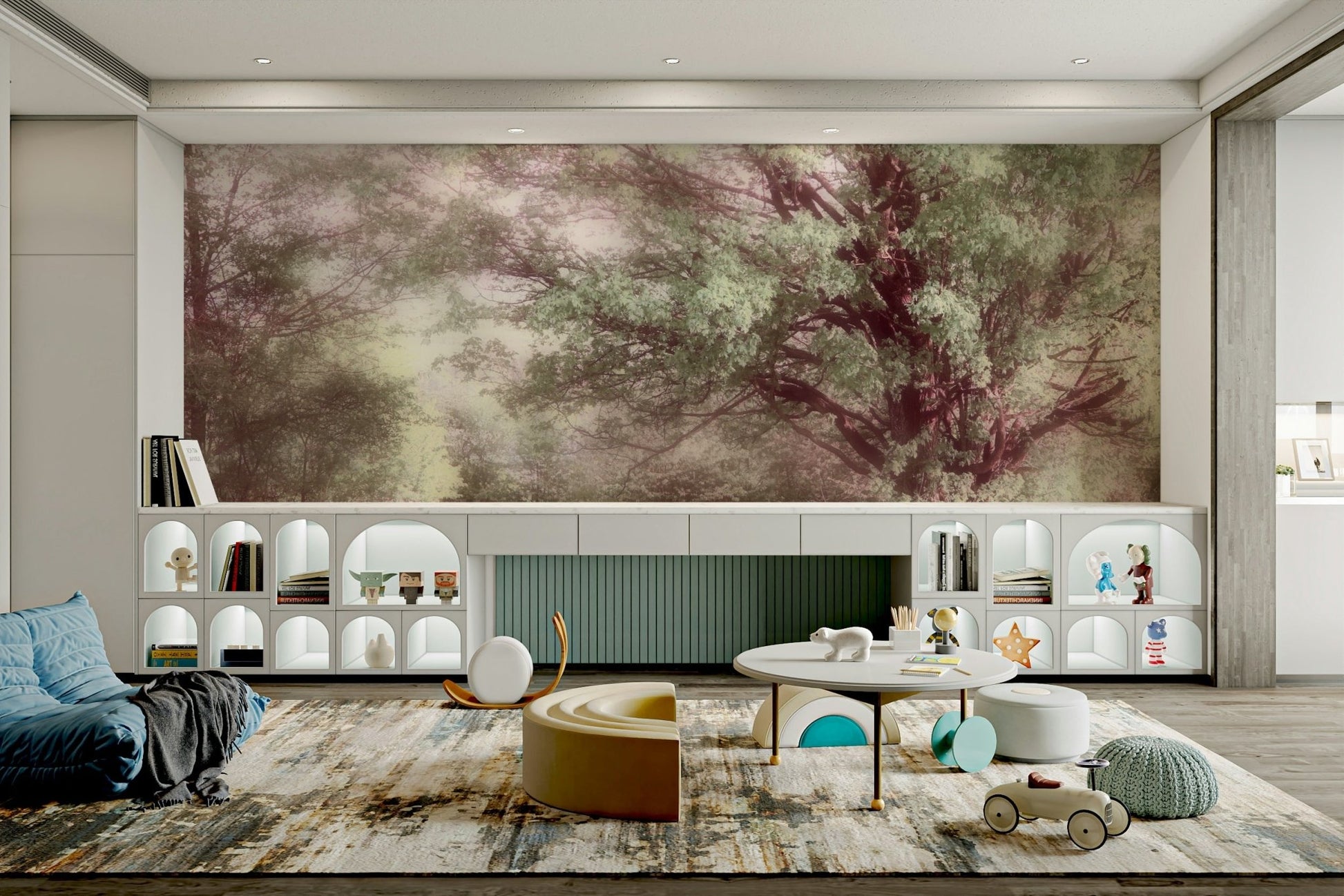 Delicate tree scene wallpaper
