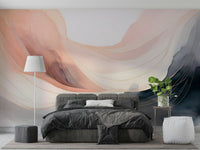 Nature-inspired abstract hues for a guest bedroom wall decor.