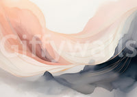 Sophisticated wall mural with soft color transitions for a studio apartment.