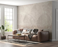 Ethereal Leaves Texture Cream Wall Mural