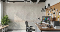 Ethereal Leaves Texture Cream Wall Mural