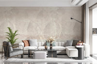 Ethereal Leaves Texture Cream Wall Mural