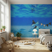 Bathroom wall art Ethereal Manta Rays beautiful picture