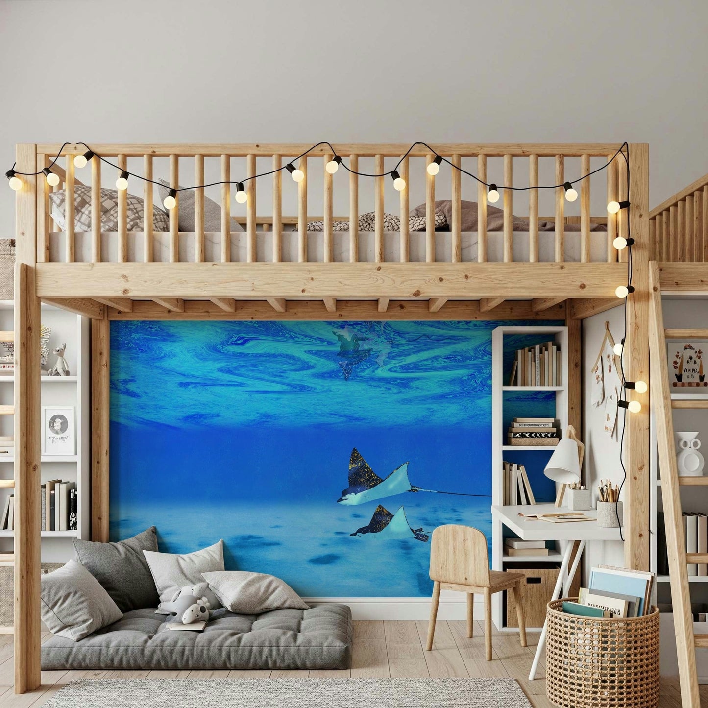 Oceanic Ethereal Manta Rays wallpaper tropical atmosphere