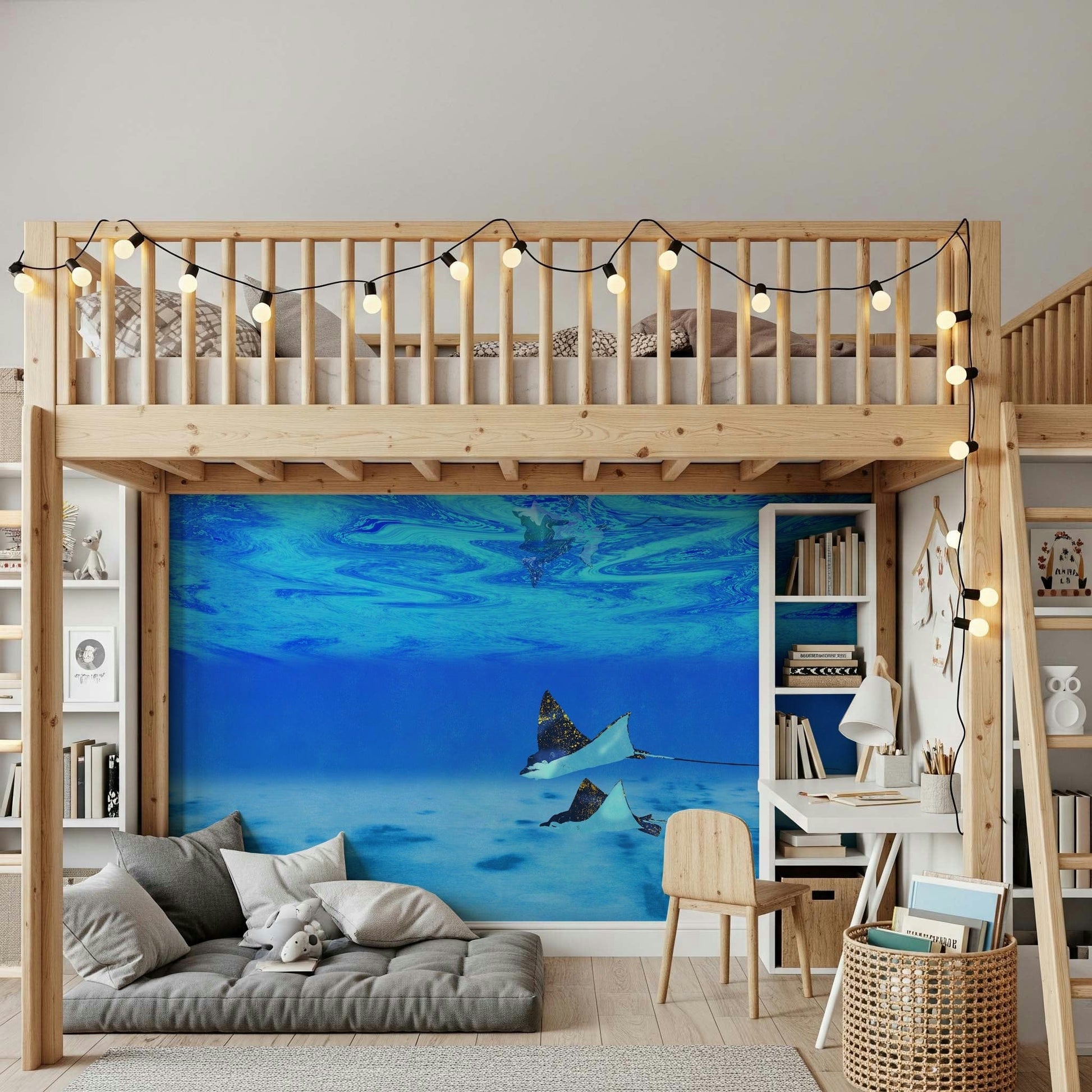 Oceanic Ethereal Manta Rays wallpaper tropical atmosphere