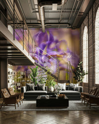 Ethereal Purple Iris Art Print | Delicate Floral Photography | Nature Wall Decor Wall Mural