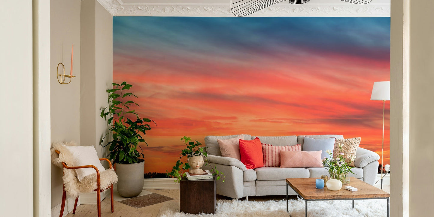 Fading sunset landscape wallpaper for walls

