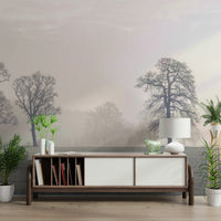 Muted, harmonious tones.

