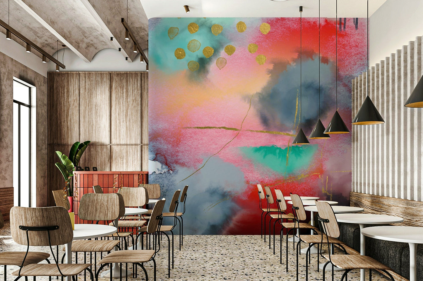 Watercolor flow wallpaper for walls

