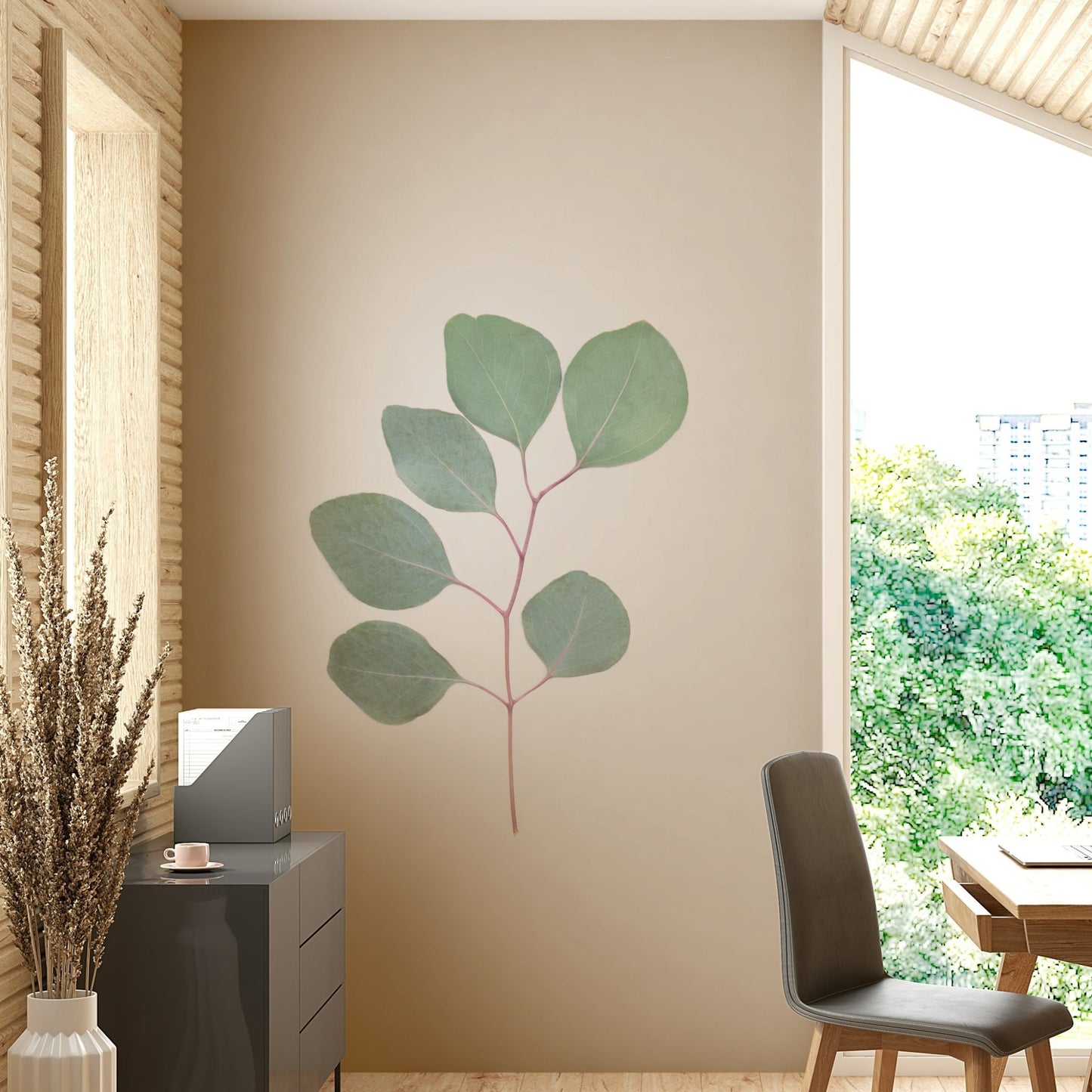 Eucalyptus Elegance wall mural perfect for tranquil spaces.

