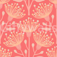 Vibrant yet soft floral wall mural
