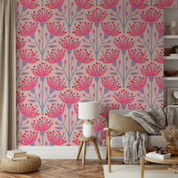 Artistic and lively botanical wallpaper.

