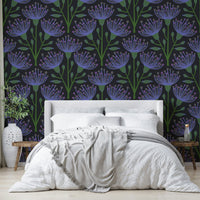 Floral pattern with contrast wallpaper
