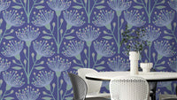 Calming floral pattern wall mural
