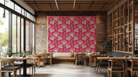 Modern magenta wall mural
