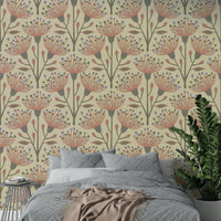 Subtle botanical wallpaper for walls
