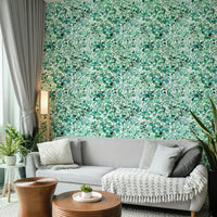 Green leafy wallpaper with eucalyptus and jungle vibes

