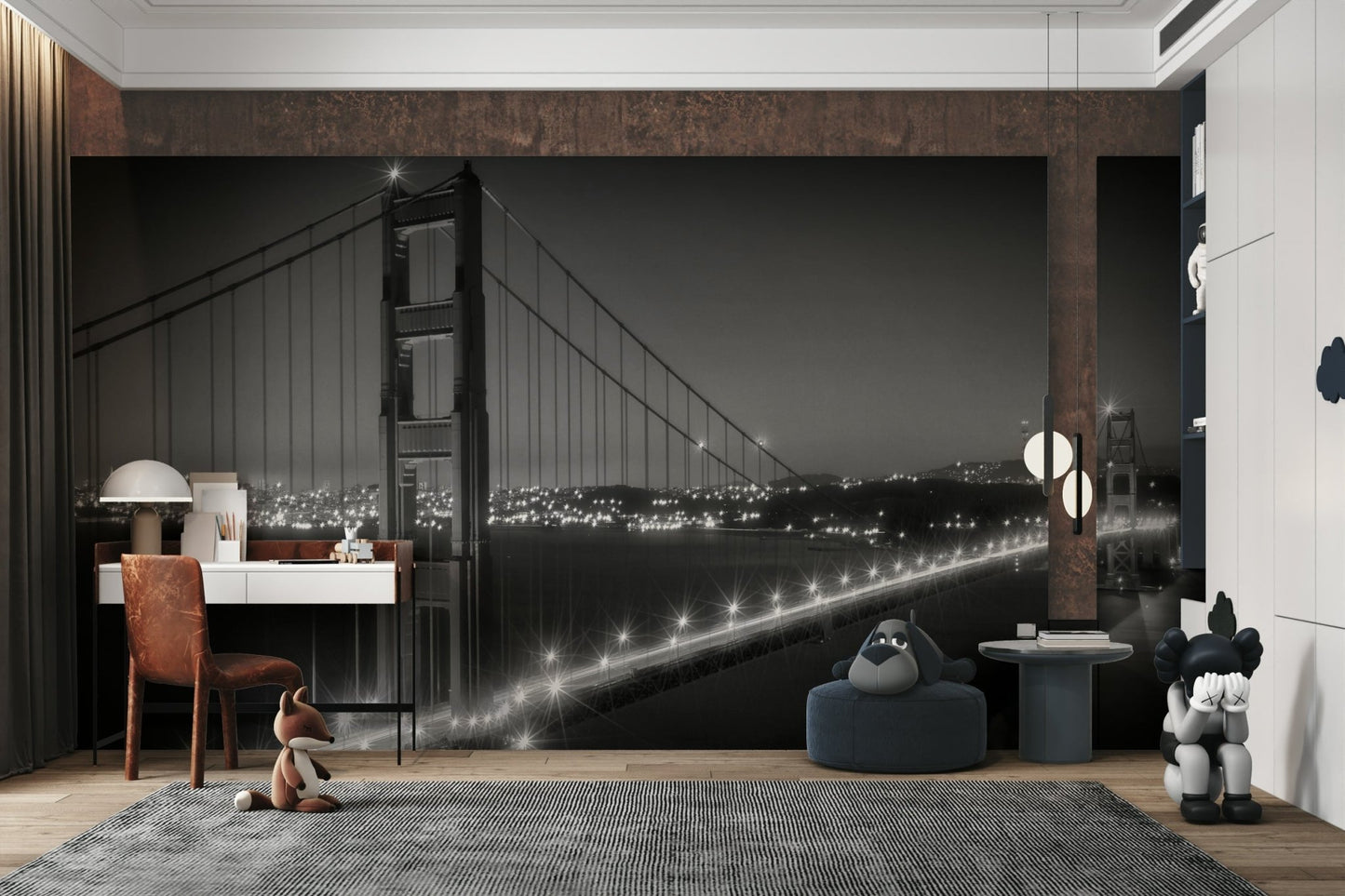 Modern floral wallpaper for living room walls

