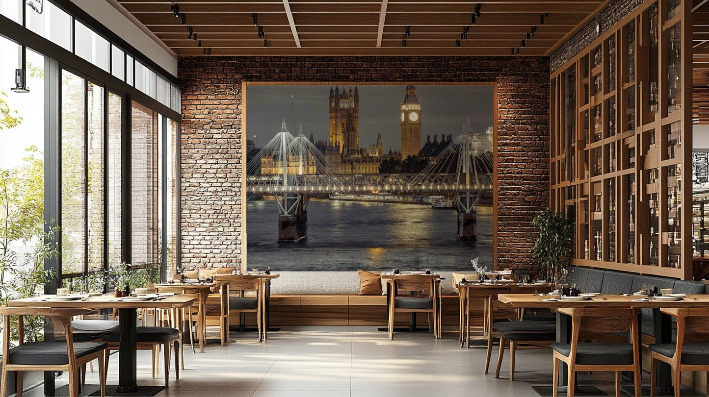 Wallpaper showing the Houses of Parliament.

