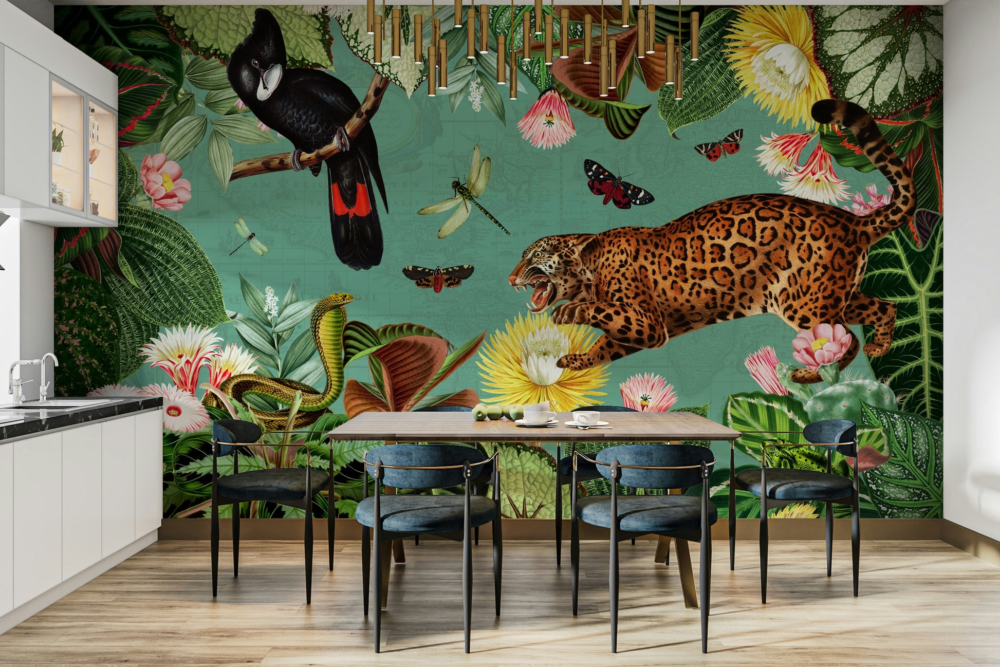 Jungle-themed wallpaper for homes

