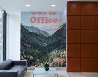 Out of office mountain wall wallpaper

