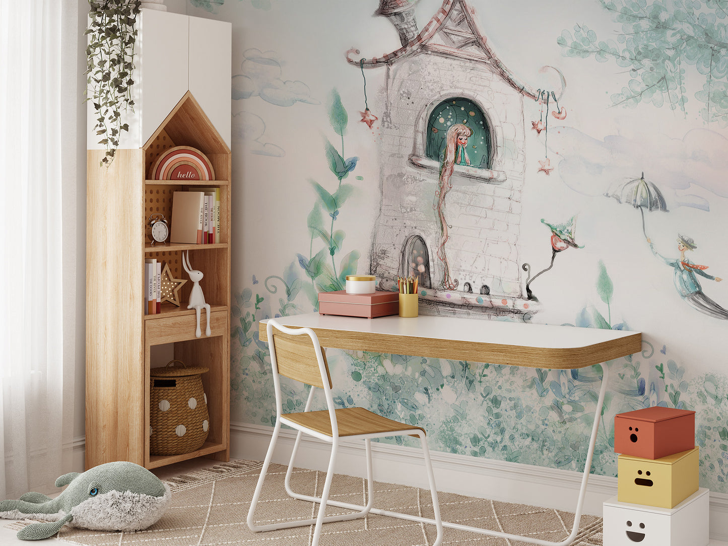 Fairytale Princess Girls Room Mural - Giffywalls