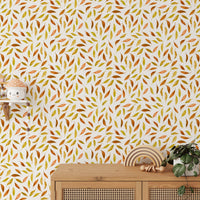 Autumn leaves mural for cozy bedrooms and entryways

