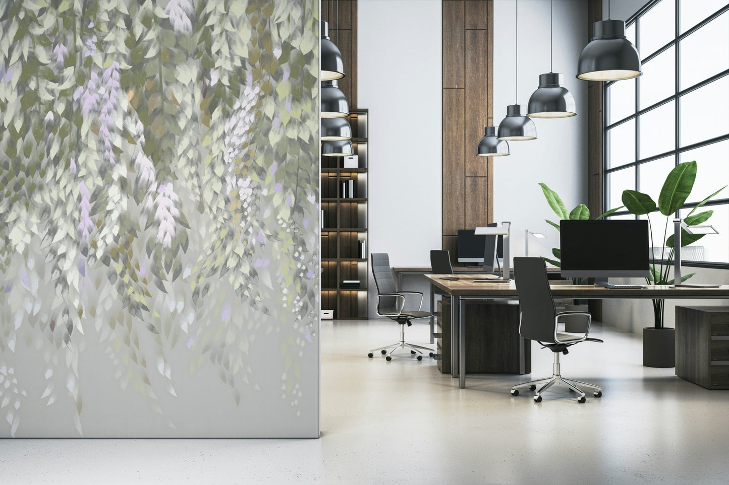 Falling Leaves Serenity Wall Mural