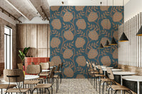 Mocha mousse brown, warm beige, and subtle blue colors.

