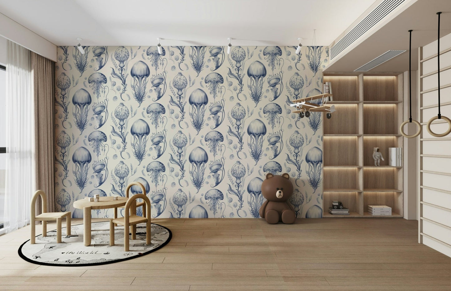 Artistic jellyfish wallpaper with fluid motion

