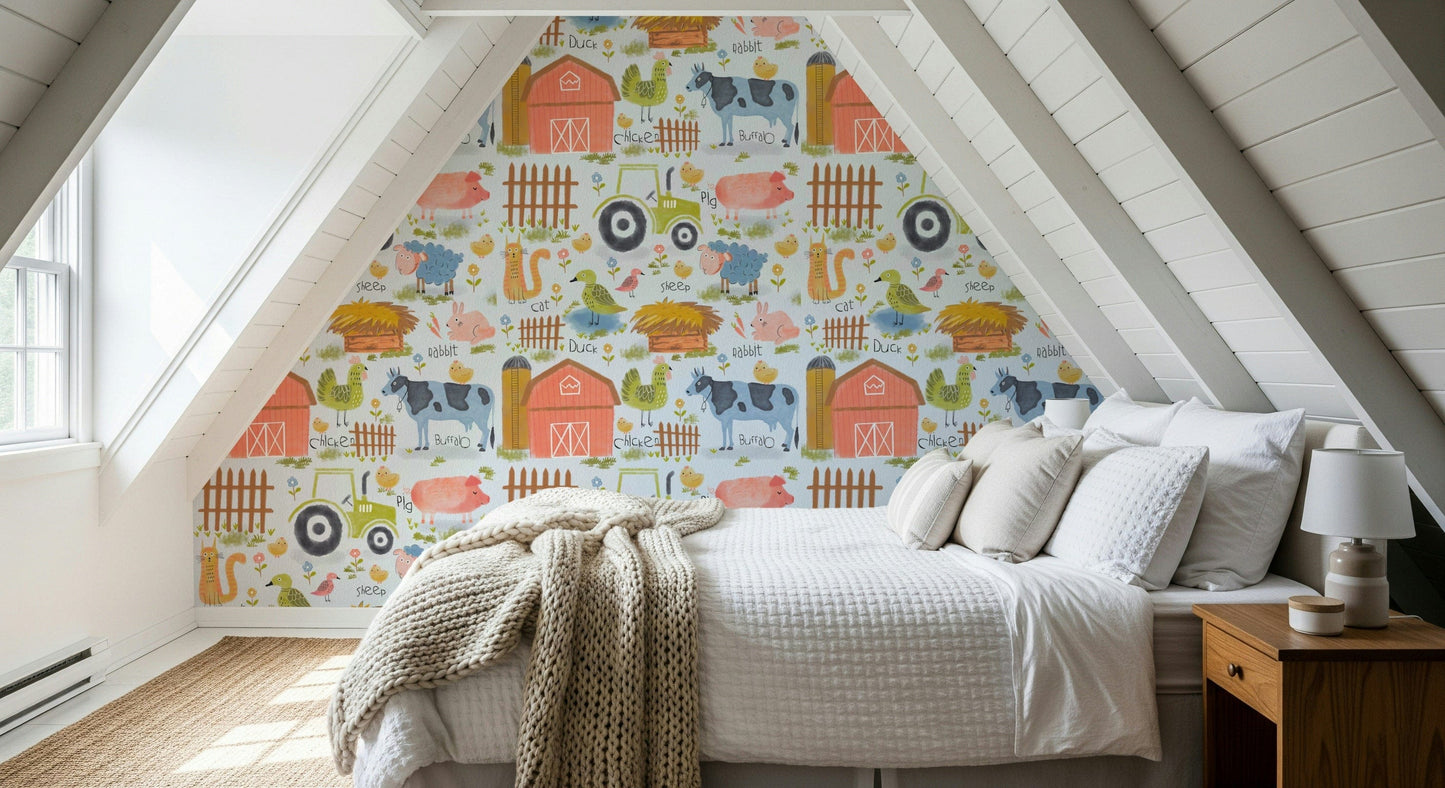 Farm Friends Fun Wallpaper⁠