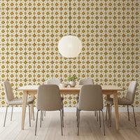 Farmhouse Classic Backsplash Gold Wallpaper⁠