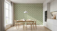 Farmhouse Classic Backsplash Olive Wallpaper⁠