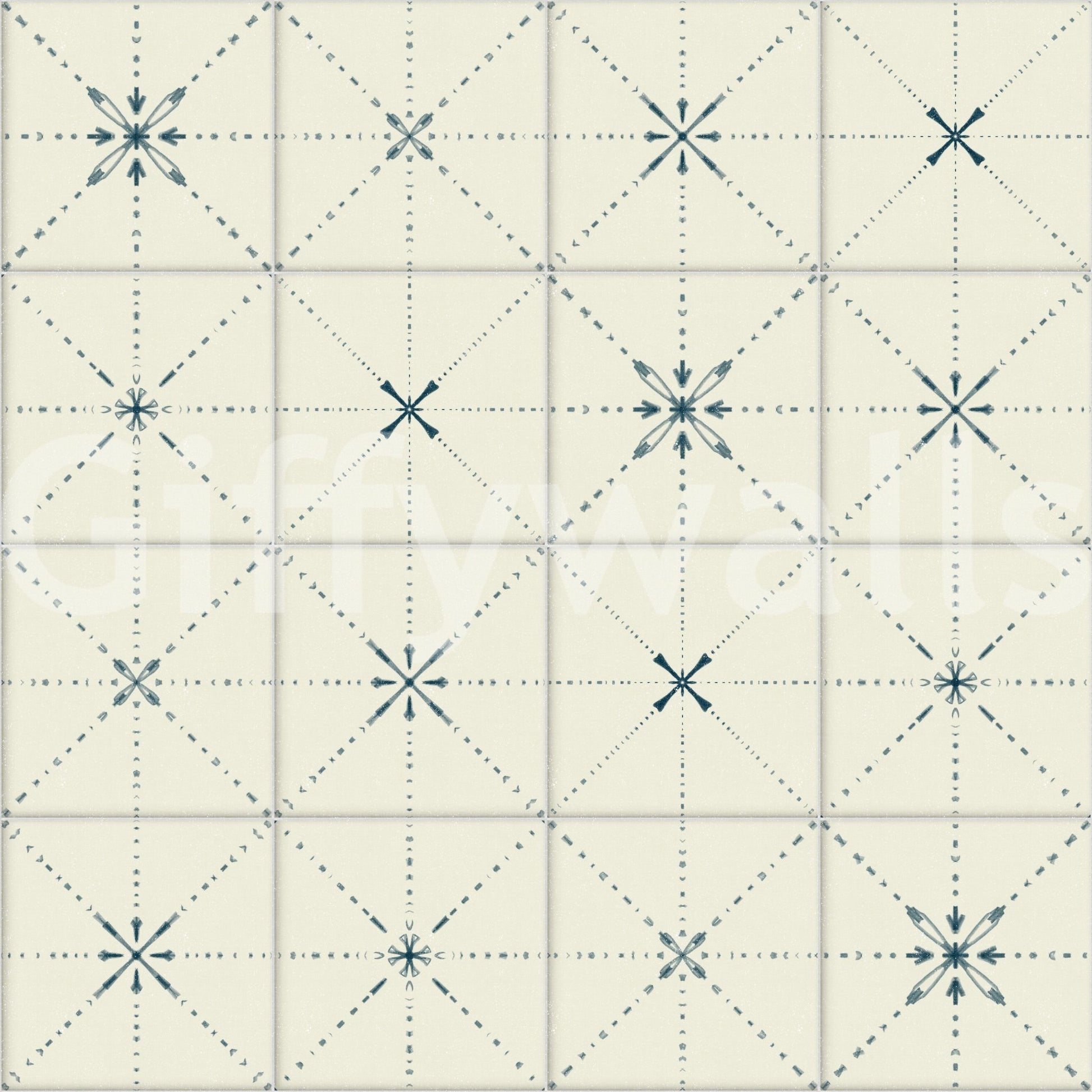 Farmhouse Delicate Backsplash Blue Wallpaper⁠