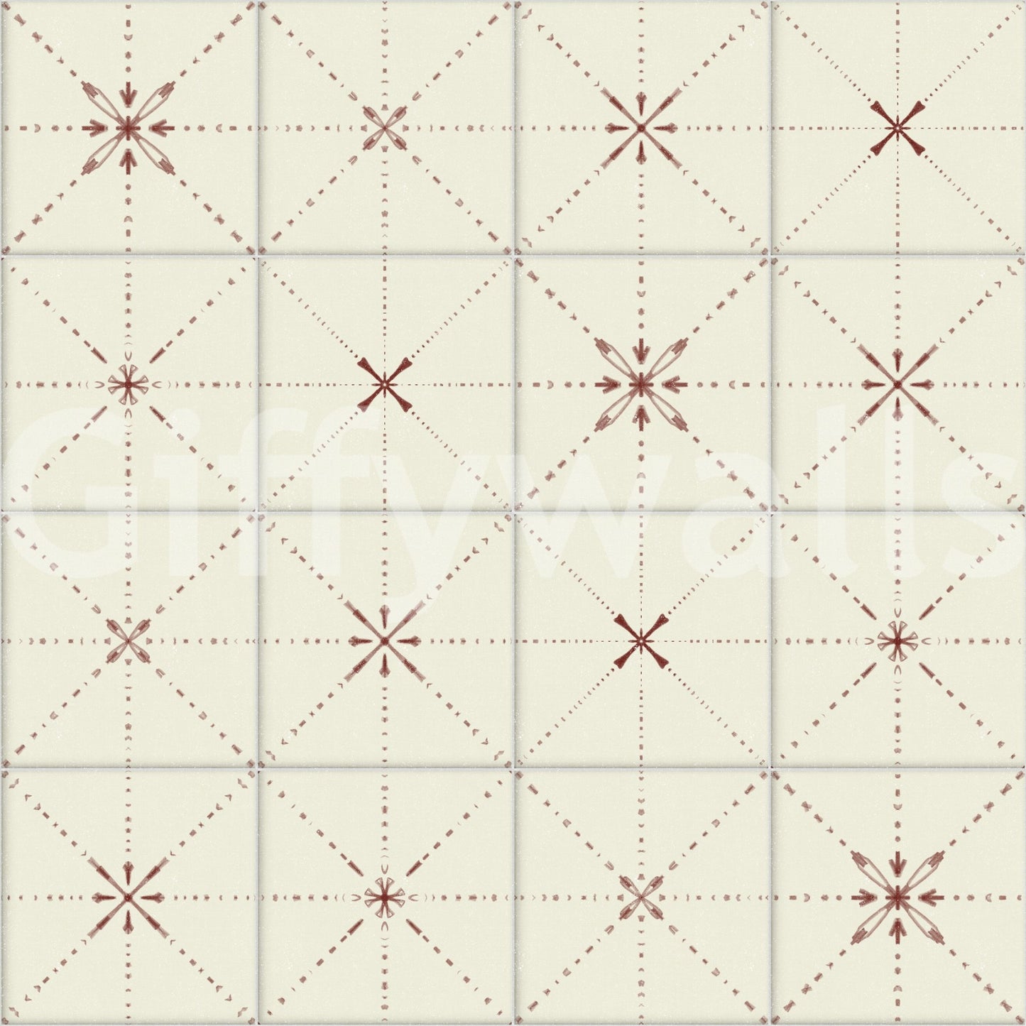 Farmhouse Delicate Backsplash Clay Wallpaper⁠