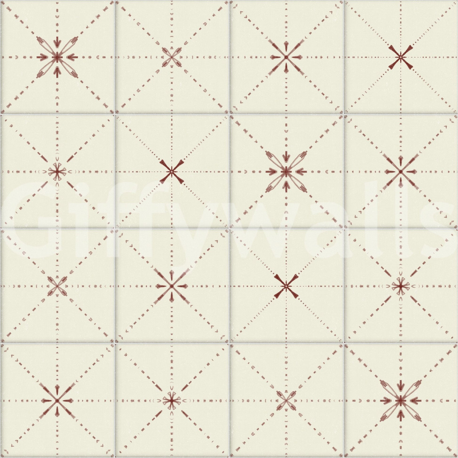 Farmhouse Delicate Backsplash Clay Wallpaper⁠