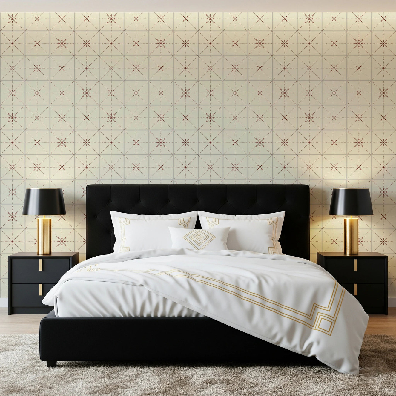 Farmhouse Delicate Backsplash Clay Wallpaper⁠