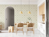 Farmhouse Delicate Backsplash Olive Wallpaper⁠