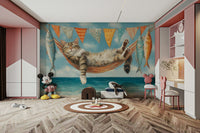 Cat by the sea wallpaper

