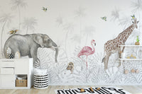 Feral Fauna Woods Wallpaper Mural - Giffywalls