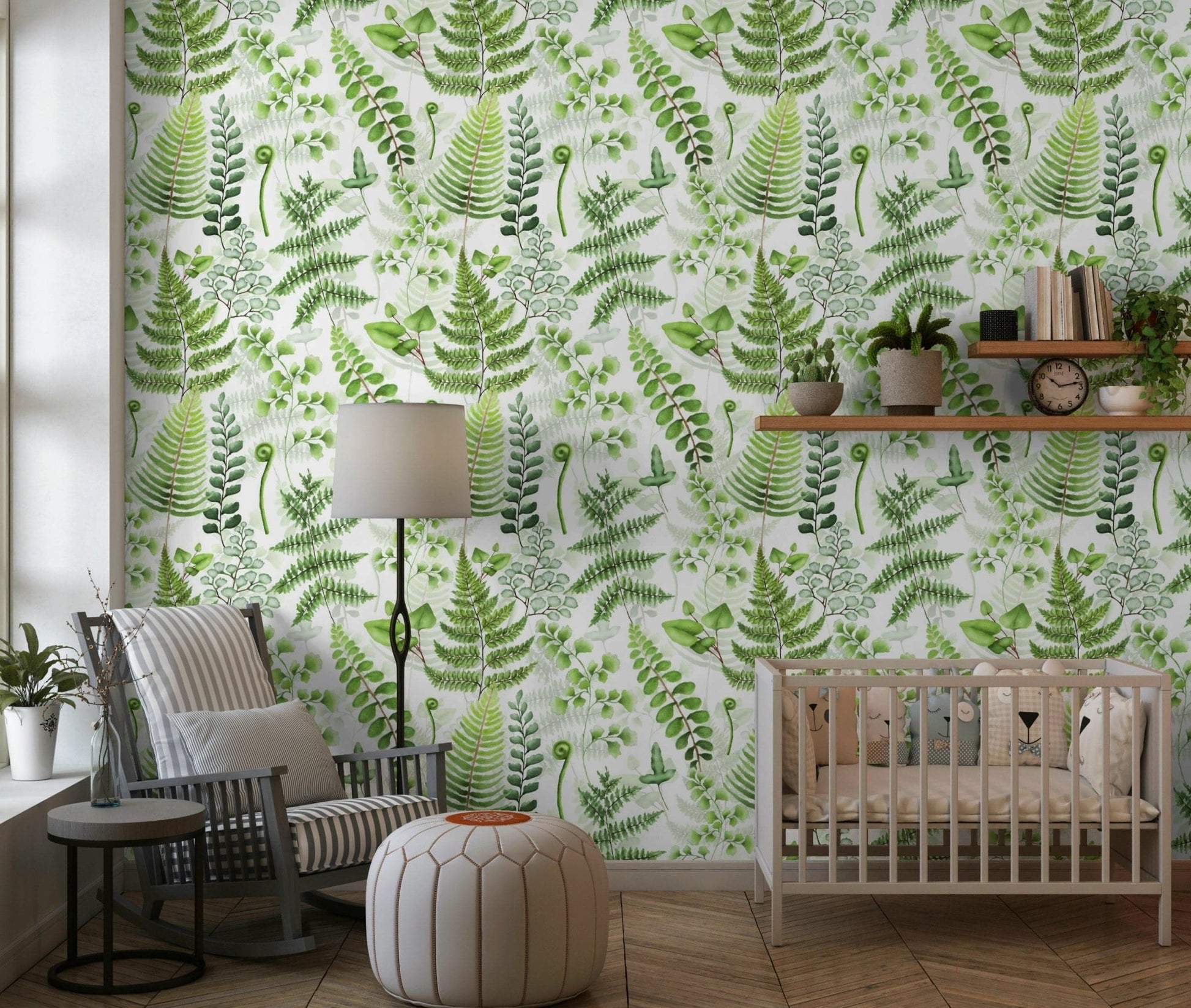 Fern Fantasy houseplant style green wall décor
